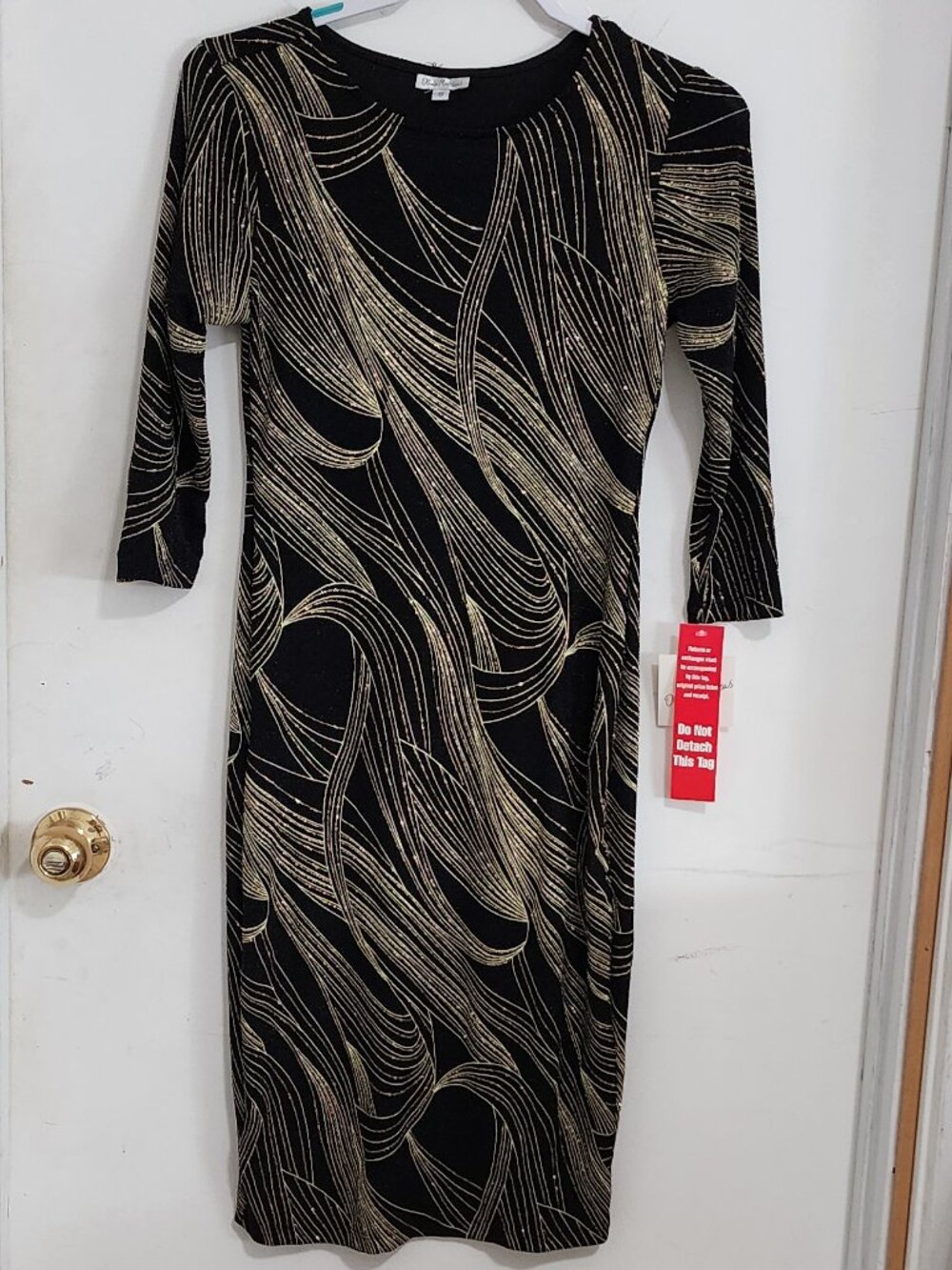 Olivia Matthews, Ladies long sleeve shift dress, Size Small